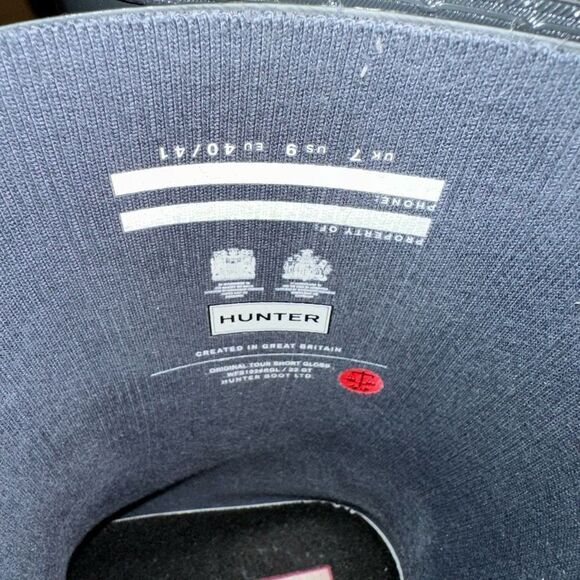 Hunter Womens Original Tour Short Gloss Rain Boots Charcoal Gray Color Size 9 - Picture 7 of 10